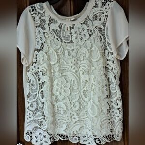 Adiva Ivory Lace Blouse. No Camisole